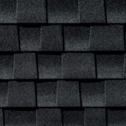 Close up photo of GAF’s Timberline HD Charcoal shingle swatch