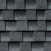 Close up photo of GAF’s Timberline HD Pewter Gray shingle swatch